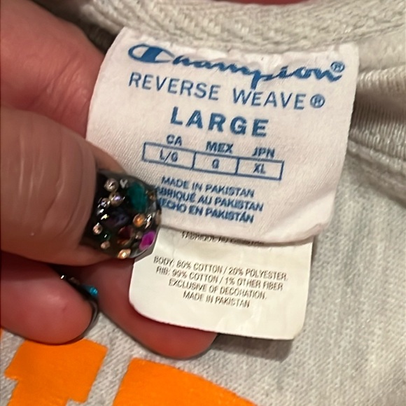 🧡 Vintage Tennessee Volunteers Sweatshirt ~ LARGE ~ Reverse Weave 90’s Champion - Picture 2 of 10